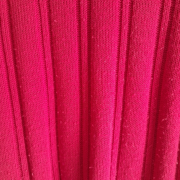 361a. red vintage Faded Glory knit hooded 90s y2k sweater, 10/12 girls - Picture 7 of 8